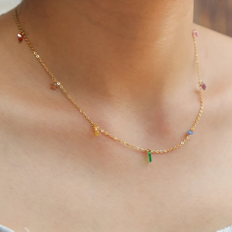 Multicolor Charm Necklace