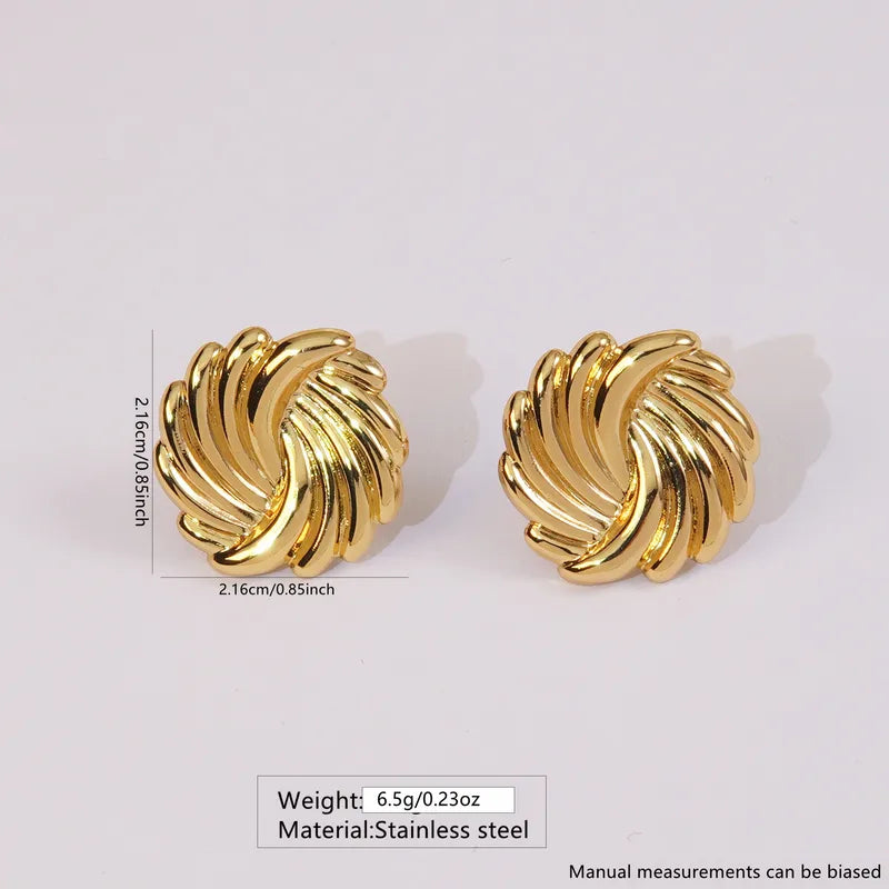 Minimal Stud Earrings - 18k Gold Plated