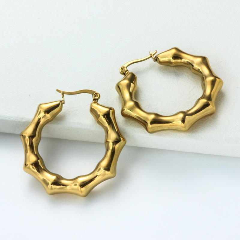 Bamboo Hoop Earrings