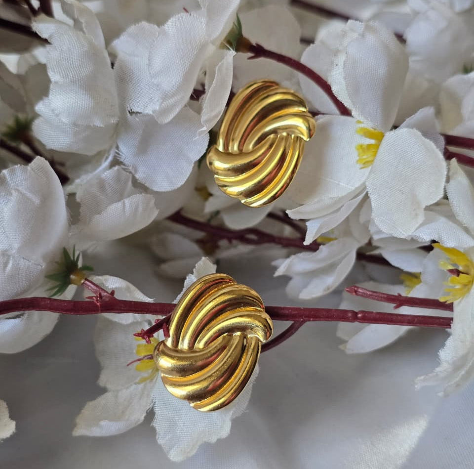 Classic Rope Knot Studs - 18K Gold Plated